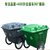 俊采云JCY-E068，400升L保洁手推车物业带盖清运垃圾车户外带轮塑料环保环卫垃圾桶 蓝白色400升（单位：个）(蓝白色 JCY-E068)第5张高清大图