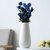 简约现代陶瓷花瓶家居客厅创意台面摆件小清新干花艺水培白色花器(芳华 - 黑【3束仿真曼莎玫瑰 -蓝色】)第3张高清大图