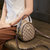 卡洛黛茜 时尚复古斜挎包单肩包手机包气质印花小包包手提女包(棕色)第2张高清大图