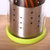 304不锈钢筷子筒壁挂式吸盘 家用沥水快勺筷笼筷子架收纳盒置物架(绿色 1.98L)第3张高清大图