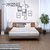 一米色彩 北欧日式双人床 实木婚床 简约单人床 全实木 橡胶木(胡桃色 1.5米单床)第2张高清大图