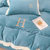 简约轻奢四件套双面牛奶绒床单被套冬季保暖水晶绒欧式床上用品(H款宾利蓝)第9张高清大图