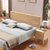 进畅家具 实木床 1.8米简约北欧双人气压高箱床带抽屉1.35小户型橡木储物床(1.8*2米（胡桃色） 床)第4张高清大图