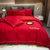 全棉四件套60支长绒棉轻奢纯棉贡缎床单被套婚庆床上用品(中国红)第7张高清大图