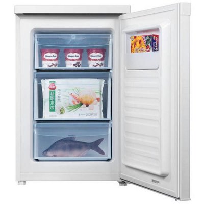 海尔冰柜BD-105DEW 105升L 冷柜(白色) 4D匀冷技术 触摸电子温控