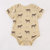 Petitkami2021夏季儿童婴儿新款男女宝斑马印花连体哈皮爬服内衣(90 冷黄色)第3张高清大图
