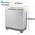 小天鹅（LittleSwan）双桶洗衣机 9公斤/KG双杠家用洗衣机 钢化玻璃盖板 大容量 品质电机 TP90-S968(灰色)第2张高清大图
