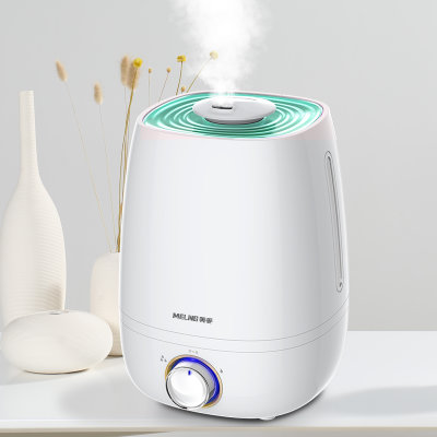 美菱加湿器家用静音卧室空调孕妇婴儿空气净化小型大容量喷雾器(白色)