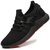 博迈伦新款男士休闲鞋学生跑步鞋舒适运动鞋透气网布男鞋系带HHOY(黑色 39)第5张高清大图