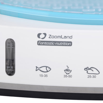 卓朗（zoomland）机械版电蒸锅FS22-08-2 2层容量  国际食品级PC材质  白色