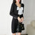 MISS LISA赫本风法式连衣裙女装外贸时尚气质小香风针织裙67110009(黑色 S)第4张高清大图