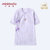小米米minimoto新生儿婴儿宝宝棉和尚服睡衣长袍宝宝浴袍0-6月(紫色 59cm（0-6个月）)第3张高清大图