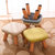 优涵家具实木蘑菇小凳 呆萌迷你儿童板凳 换鞋凳(咖啡色 单个凳子)第3张高清大图