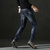 新款牛仔长裤青年男士韩版潮流帅气男裤休闲直筒裤PG6508(蓝色 40)第4张高清大图
