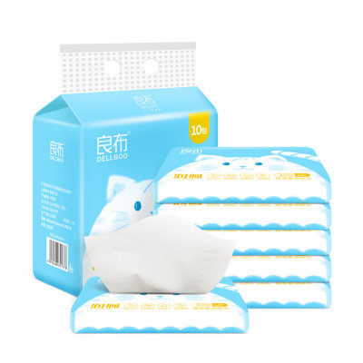 良布润呵10包装宝宝保湿乳霜纸润呵系列抽纸餐巾面巾纸