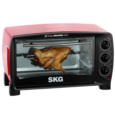 SKG 家用多功能电烤箱KX1703（中国红+黑 20L)