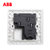 ABB开关插座面板德逸系列白色86型二三极五孔10A电源插座AE205第3张高清大图