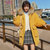莉菲姿 棉服女2019新品韩版中长款大毛领宽松棉衣面包服保暖外套(蓝色 XL)第2张高清大图