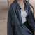 JOHLIN DREAM防晒衣衬衫女2021春夏薄款长袖设计感宽松衬衣开衫(深蓝色 S)第3张高清大图