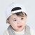 牛奶朋友婴儿帽子春秋宝宝帽薄款新生儿棒球帽婴儿鸭舌帽网格夏款(藏青色（棉布） 46号：帽围(45-47cm))第5张高清大图