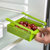 冰箱抽屉式隔板层塑料PP材质隔层保鲜多功能置物架(绿色（2个装）)第3张高清大图
