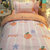雅乐巢(GAGAKUNEST)水洗棉四件套冰丝被套夏季学生宿舍被单床单人三件套床上用品0.9上下铺子母床0.9套件(甜甜橙子)第3张高清大图