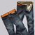 男式牛仔长裤 韩版直筒修身透气男式商务运动休闲裤(长款)第3张高清大图