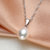 漂亮百合925银天然淡水珍珠吊坠单颗水滴形珍珠坠子 简雅锁骨链(白色)第2张高清大图