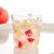 ins水果沙拉玻璃碗家用耐热甜品碗2件套早餐杯套装粉色少女心餐具(粉水蜜桃玻璃杯（圆杯）)第4张高清大图