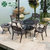幽之腾 户外桌椅花园室外露天阳台休闲庭院五件套烤炉铸铝家具(冰桶(不单卖))第2张高清大图