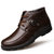米斯康（MR.KANG）男鞋休闲鞋 高帮棉皮鞋加绒保暖鞋子冬季新款335(棕色 39)第2张高清大图