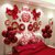 网红婚房布置套装男女方卧室背景墙新房间气球装饰结婚庆用品大全(出片神器-超大方喜简约套餐)第5张高清大图