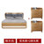 北欧全实木床软靠1.5m1.8米日式风格现代简约主卧双人床  1800mm*2000mm 框架结构(单床 榉木色+床头柜)第5张高清大图