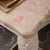 圣肯尼家具 欧式大理石餐桌现代简约长方形饭桌客厅雕花实木脚餐台(象牙白 1.3米木面餐桌+4椅)第3张高清大图