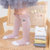 婴儿长筒袜秋冬薄款中筒宝宝袜子松口不勒腿新生儿纯棉过膝高筒袜(s码/适合0-1岁 白+粉+灰（草莓中筒袜）)第10张高清大图