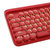 凯迪威G3000粉色可爱复古朋克机械键盘青轴 104水晶圆点圆形透光 粉色键盘(红色)第2张高清大图