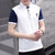 2017翻领T恤男夏季新品男士纯色棉质修身短袖T恤青年半袖打底衫6004(白色 M)第4张高清大图