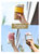 日本泰福高玻璃水杯女冬季便携咖啡杯大容量泡茶杯子简约带吸管杯(500ml玫红色【送贴纸】 T8161)第4张高清大图