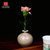 欧式陶瓷 花瓶摆件小花瓶干花水培花器不含底座(8CM卡其结晶)第2张高清大图