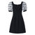 MISS LISA赫本风小黑裙女装小个子短袖连衣裙B1065(黑色 XL)第5张高清大图