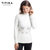 TITIKA瑜伽服外套时尚修身运动夹克长袖户外跑步健身瑜珈上衣(白色 XL)第4张高清大图