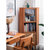 墙角柜客餐厅三角形藤编置物架五角边柜 樱桃木组装JMQ-069第5张高清大图