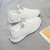 JOHLIN DREAM小白鞋女鞋子2021年网面透气夏季薄款镂空运动飞织鞋春款(白色 37)第2张高清大图