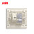 ABB开关插座面板轩致白色二三极五孔AF205插座面板套餐合集(电视+网络)第3张高清大图