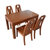 木巴家具 木质餐桌水曲柳餐桌椅组合一桌四椅六椅长方形餐厅家具(CZ211+YZ405一桌四椅 默认)第2张高清大图