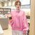 2018新款秋冬卫衣长袖韩版宽松蕾丝拼接绒厚款粉色上衣女(黄色 XL)第2张高清大图