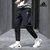 Adidas阿迪达斯运动裤男裤 春秋季跑步训练健身裤透气舒适休闲裤长裤GK9249(黑色 L)第5张高清大图