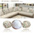 紫茉莉布艺沙发简约现代大小户型客厅转角整装可拆洗沙发组合家具(沙发+B款茶几 六件套（3.6米）)第3张高清大图