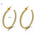 OA ONNEA  S925银针耳环女锆石铜耳环(金色)第3张高清大图