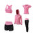 春夏季瑜伽服套装跑步速干衣长袖专业运动健身服套装瑜伽服5件套TP1275(紫红色5件套 L)第5张高清大图